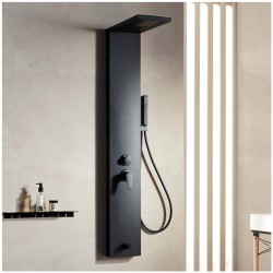 Tema 53100-1 Στήλη Υδρομασάζ 150cm Black Matt