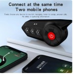 Ενδοεπικοινωνία Ασύρματη για Κράνος Μηχανής, Handsfree Ακουστικά για Κλήσεις Bluetooth 5.0 X-12