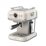 Primo PREM-40445 Καφετιέρα Espresso- Cappucino Ρετρό για Αλεσμένο καφέ και Κάψουλα 20Bar/ 1050W Μπεζ