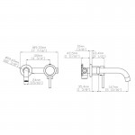 Karag Artemis 911-P Chrome Μπαταρία Νιπτήρα Εντοιχισμού