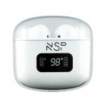 NSP BN550 NSPods Pro Λευκά Αδιάβροχα Ασύρματα Bluetooth, Handsfree In Ear Ακουστικά