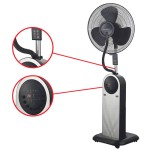 Morris Mmf-3002 Επιδαπέδιος Ανεμιστήρας 16” Υδρονέφωσης Μαύρος