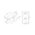 Pyramis PHI32230FMB Domino Επαγωγική Εστία Αυτόνομη 29x52εκ.