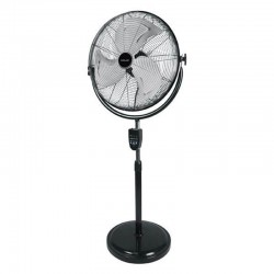 Eurolamp 300-23504 Ανεμιστήρας Βιομηχανικός Μεταλλικός με Ορθοστάτη Φ50 Μάυρος 100W