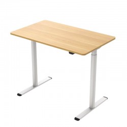 Οsio OSMA-9110W Λευκό ηλεκτρικά ρυθμιζόμενο σε ύψος γραφείο με μπεζ τάβλα