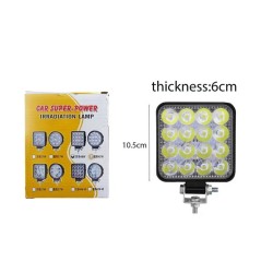 Προβολέας αυτοκινήτου Τετράγωνο 16LED 48W 6.5cm