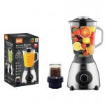 RAF Μπλέντερ με Γυάλινη Κανάτα 1.5lt 1000W Inox R.295