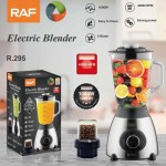 RAF Μπλέντερ με Γυάλινη Κανάτα 1.5lt 1000W Inox R.295