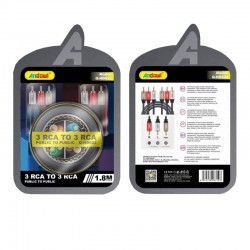 Andowl Καλώδιο 3 RCA σε 3 RCA 2.0M Q-HD622 