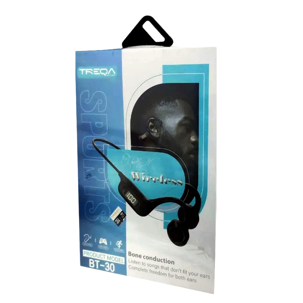Treqa Mic Treqa BT-30 Bone Conduction Bluetooth Handsfree Ακουστικά Μαύρα