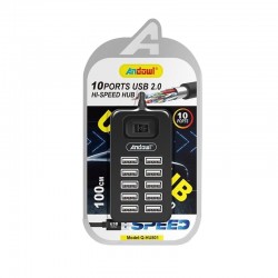 Andowl Q-HU801 USB 2.0 Hub 10 Θυρών με σύνδεση USB-A