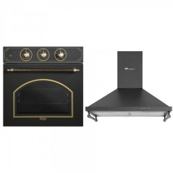 ΣΕΤ ΦΟΥΡΝΟΣ ΗΛΕΚΤΡΙΚΟΣ B66-SF3 (MT) BL RETRO + ΑΠΟΡ ΚΑΜ MH-6652 RUSTIC BL MULTIHOME