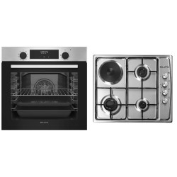 ΣΕΤ ΦΟΥΡΝΟΣ ΗΛΕΚΤΡΙΚΟΣ SF6855BOI INOX 76LT + ΕΣΤΙΑ ΜΙΚΤΗ SF6100 INOX (3 ΑΕΡΙΟΥ + 1 ΗΛΕΚΤΡΙΚΟ) SILIFO