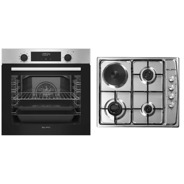 ΣΕΤ ΦΟΥΡΝΟΣ ΗΛΕΚΤΡΙΚΟΣ SF6855BOI INOX 76LT + ΕΣΤΙΑ ΜΙΚΤΗ SF6100 INOX (3 ΑΕΡΙΟΥ + 1 ΗΛΕΚΤΡΙΚΟ) SILIFO ΣΕΤ ΦΟΥΡΝΟΣ ΗΛΕΚΤΡΙΚΟΣ SF6855BOI INOX 76LT + ΕΣΤΙΑ ΜΙΚΤΗ SF6100 INOX (3 ΑΕΡΙΟΥ + 1 ΗΛΕΚΤΡΙΚΟ) SILIFO