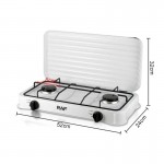 RAF Επιτραπέζια εστία υγραερίου διπλή R.8033 RAF Επιτραπέζια εστία υγραερίου διπλή R.8033