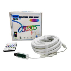 RIXME Neon ταινία LED RGB-IC 5m IP67 με τηλεχειριστήριο 