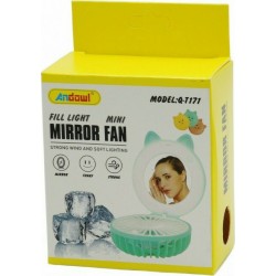 Andowl Φορητό Καθρεφτάκι LED με Ενσωματωμένο Ανεμιστήρα Q-T171