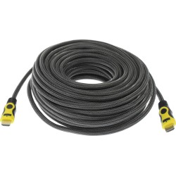 Andowl Braided Cable HDMI male - HDMI male 20m Μαύρο QHD200