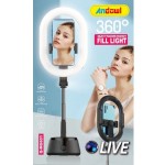Andowl LED Ring Light 2900-6500K Q-MG601 με Βάση για Κινητό