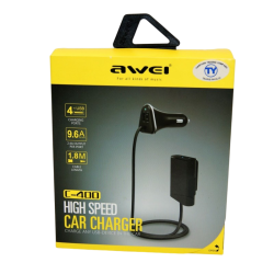 Γρήγορος φορτιστής αυτοκινήτου με 4 θύρες USB 2.4A 