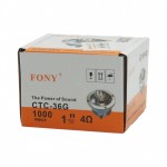 FONY Tweeter Αυτοκινήτου Στρογγυλό 38mm CTC-36G