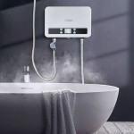 Osio OHF-2590W Λευκός αδιάβροχος ηλεκτρικός ταχυθερμαντήρας τοίχου για μπάνιο IPX4 με οθόνη 5500W