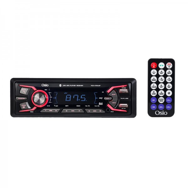 Osio ACO-4720UBT Ηχοσύστημα Αυτοκινήτου με 7 Φωτισμούς FM, 2xUSB, Aux-In, Bluetooth και τηλεχ 4x45W