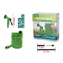 KMT Tools Επεκτεινόμενο Λάστιχο Ποτίσματος 7.5-22.5 Μέτρα Με Πιστόλι