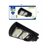 Jortan Led Αδιάβροχο Ηλιακό Φωτιστικό Δρόμου 100W με Ανιχνευτή Κίνησης & Τηλεχειριστήριο IP66 6500K