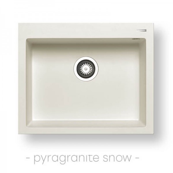 Pyramis Istros 61x50 1B Ένθετος Νεροχύτης Pyragranite Snow