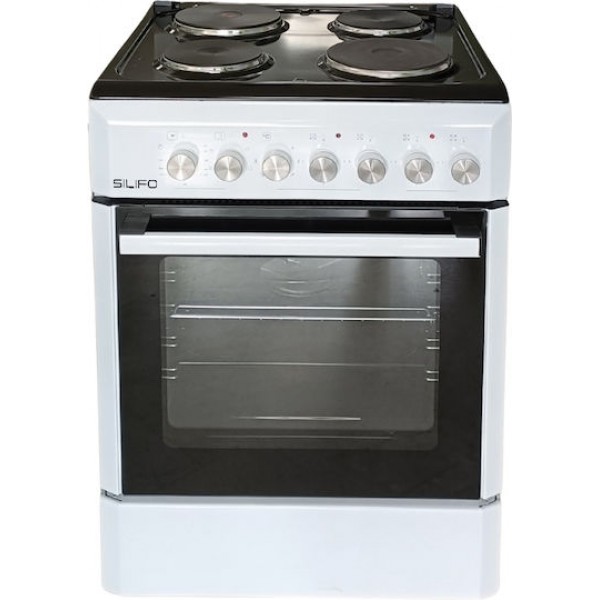 ΚΟΥΖΙΝΑ ΗΛΕΚΤΡΙΚΗ SILIFO SF6152 ΛΕΥΚΟ ΜΑΥΡΟ 60cm (4 ΕΤΗ ΕΓΓΥΗΣΗ ΕΛΛΗΝΙΚΗΣ ΑΝΤΙΠΡΟΣΩΠΕΙΑΣ)