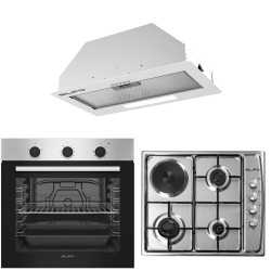 Σετ SILIFO SF6850BOI & SF6100 & SF6615 Φούρνος 83lt, Μικτή Εστία & Μηχανισμός Απορρόφησης 92083 (4 Έτη Εγγύηση)