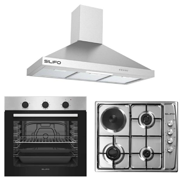 Σετ SILIFO SF6850BOI & SF6100 & SF6618 Φούρνος 83lt, Μικτή Εστία & Απορροφητήρας 90cm 92084 (4 Έτη Εγγύηση) Σετ SILIFO SF6850BOI & SF6100 & SF6618 Φούρνος 83lt, Μικτή Εστία & Απορροφητήρας 90cm 92084 (4 Έτη Εγγύηση)