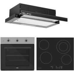 Σετ SILIFO SF6008 & SF6822HV5 & SF6665 Φούρνος, Κεραμική Εστία & Απορροφητήρας 92247