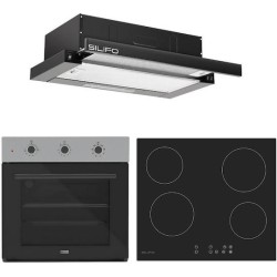 Σετ SILIFO SF6008 & SF6821HV4 & SF6665 Φούρνος, Κεραμική Εστία & Απορροφητήρας 92263