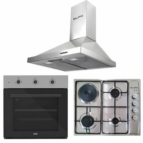 Σετ SILIFO SF6008 & SF6100 & SF6619 Φούρνος, Μικτή Εστία & Απορροφητήρας 92274 Σετ SILIFO SF6008 & SF6100 & SF6619 Φούρνος, Μικτή Εστία & Απορροφητήρας 92274