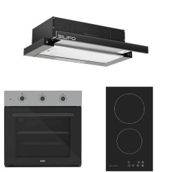 Σετ SILIFO SF6008 & SF6801HDV2 & SF6665 Φούρνος, Εστία Domino & Απορροφητήρας 92279