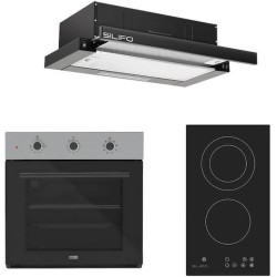Σετ SILIFO SF6008 & SF6802HDV3 & SF6665 Φούρνος, Εστία Domino & Απορροφητήρας 92329