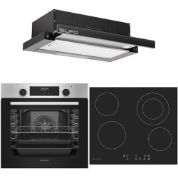 Σετ SILIFO SF6855BOI & SF6822HV5 & SF6665 Φούρνος 76lt, Κεραμική Εστία & Απορροφητήρας 93472 (4 Έτη Εγγύηση)