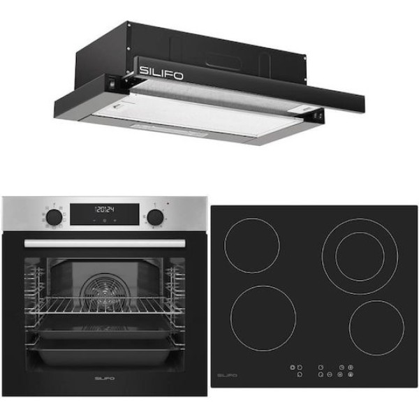Σετ SILIFO SF6855BOI & SF6822HV5 & SF6665 Φούρνος 76lt, Κεραμική Εστία & Απορροφητήρας 93472 (4 Έτη Εγγύηση) Σετ SILIFO SF6855BOI & SF6822HV5 & SF6665 Φούρνος 76lt, Κεραμική Εστία & Απορροφητήρας 93472 (4 Έτη Εγγύηση)