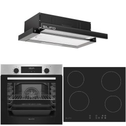 Σετ SILIFO SF6855BOI & SF6821HV4 & SF6665 Φούρνος 76lt, Κεραμική Εστία & Απορροφητήρας 93478 (4 Έτη Εγγύηση)