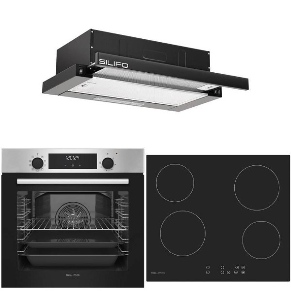 Σετ SILIFO SF6855BOI & SF6821HV4 & SF6665 Φούρνος 76lt, Κεραμική Εστία & Απορροφητήρας 93478 (4 Έτη Εγγύηση) Σετ SILIFO SF6855BOI & SF6821HV4 & SF6665 Φούρνος 76lt, Κεραμική Εστία & Απορροφητήρας 93478 (4 Έτη Εγγύηση)
