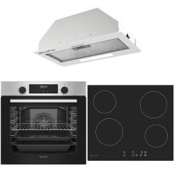 Σετ SILIFO SF6855BOI & SF6821HV4 & SF6615 Φούρνος 76lt, Κεραμική Εστία & Μηχανισμός Απορρόφησης 93485 (4 Έτη Εγγύηση)