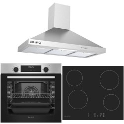 Σετ SILIFO SF6855BOI & SF6821HV4 & SF6618 Φούρνος 76lt, Κεραμική Εστία & Απορροφητήρας 93487 (4 Έτη Εγγύηση)
