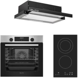 Σετ SILIFO SF6855BOI & SF6802HDV3 & SF6665 Φούρνος 76lt, Εστία Domino & Απορροφητήρας 93491 (4 Έτη Εγγύηση)