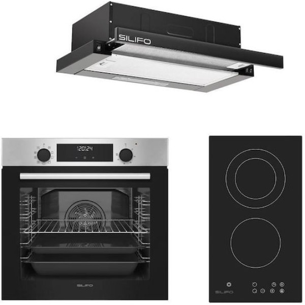 Σετ SILIFO SF6855BOI & SF6802HDV3 & SF6665 Φούρνος 76lt, Εστία Domino & Απορροφητήρας 93491 (4 Έτη Εγγύηση) Σετ SILIFO SF6855BOI & SF6802HDV3 & SF6665 Φούρνος 76lt, Εστία Domino & Απορροφητήρας 93491 (4 Έτη Εγγύηση)