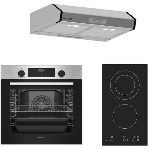 Σετ SILIFO SF6855BOI & SF6802HDV3 & SF6683 Φούρνος 76lt, Εστία Domino & Απορροφητήρας 93492 (4 Έτη Εγγύηση) Σετ SILIFO SF6855BOI & SF6802HDV3 & SF6683 Φούρνος 76lt, Εστία Domino & Απορροφητήρας 93492 (4 Έτη Εγγύηση)