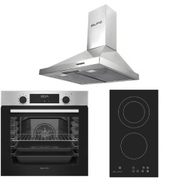 Σετ SILIFO SF6855BOI & SF6802HDV3 & SF6619 Φούρνος 76lt, Εστία Domino & Απορροφητήρας 93493 (4 Έτη Εγγύηση)