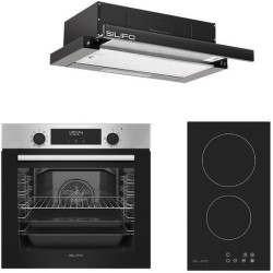 Σετ SILIFO SF6855BOI & SF6801HDV2 & SF6665 Φούρνος 76lt, Εστία Domino & Απορροφητήρας 93498 (4 Έτη Εγγύηση)