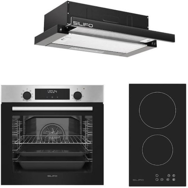 Σετ SILIFO SF6855BOI & SF6801HDV2 & SF6665 Φούρνος 76lt, Εστία Domino & Απορροφητήρας 93498 (4 Έτη Εγγύηση) Σετ SILIFO SF6855BOI & SF6801HDV2 & SF6665 Φούρνος 76lt, Εστία Domino & Απορροφητήρας 93498 (4 Έτη Εγγύηση)